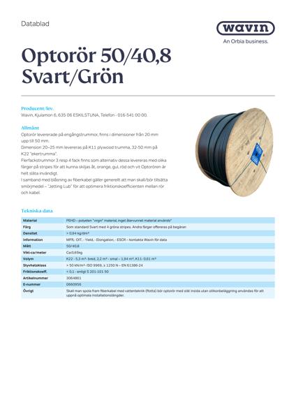 Wavin Optorör 50_40,8 Svart_Grön_F_NR-57966_sv