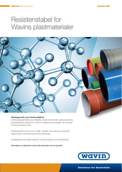 Resistenstabell for Wavins plastmaterialer
