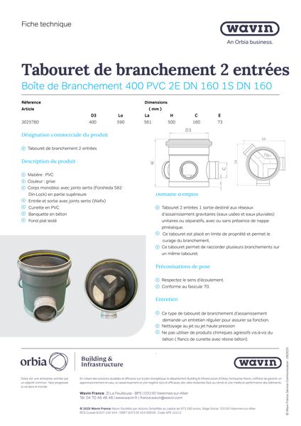 Fiche technique Tabouret 2E 3025780_0925