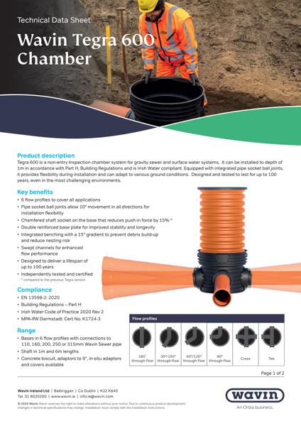Wavin Ireland Tegra 600 Tech Data Sheet Nov 25