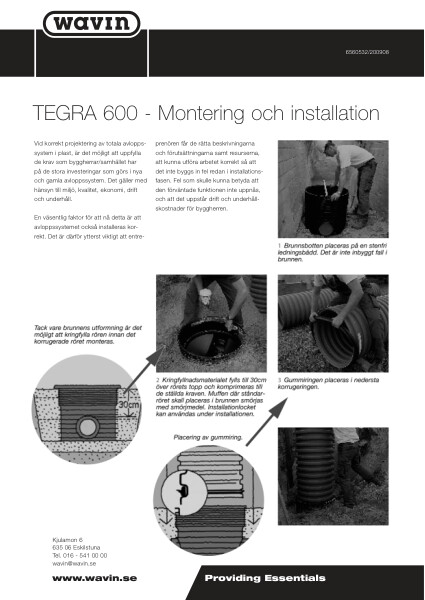 Installationsanvisning TEGRA 600 