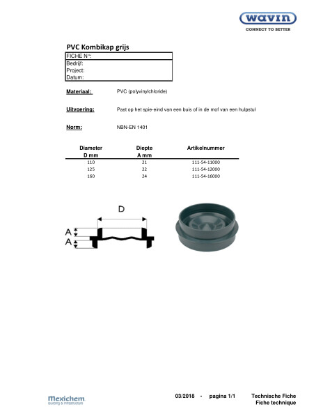 PVC Kombikap / Bouchon bivalent en PVC