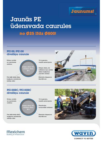 Wavin PE divslāņu caurule