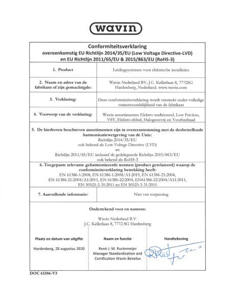 DOC Leidingsystemen voor E installaties volgens Richtlijn 2014_35_EU (LVD), 2011_65_EU & 2015_863_EU (RoHS-3) DOC61386V3 - Conformiteitsverklaring - Declaration of Conformity