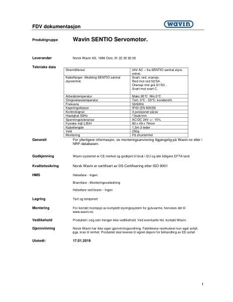 Wavin FDV Servomotor