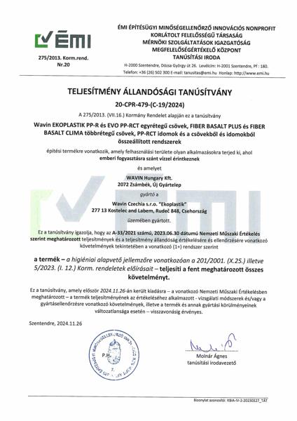 TÁT Ekoplastik PP-R és EVO PP-RCT