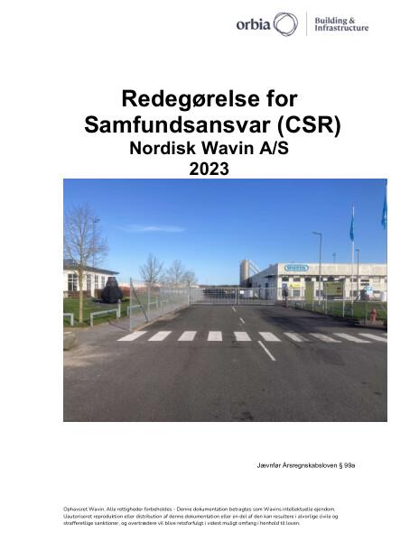 Redegørelse for Samfundsansvar (CSR) 2023 - Nordisk Wavin A/S
