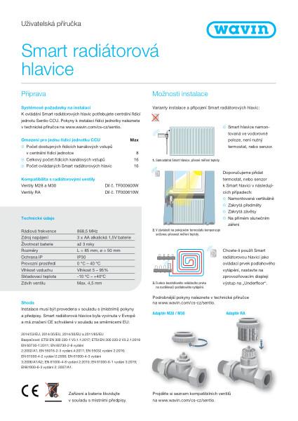 Uživatelská příručka Smart radiatorová hlavice