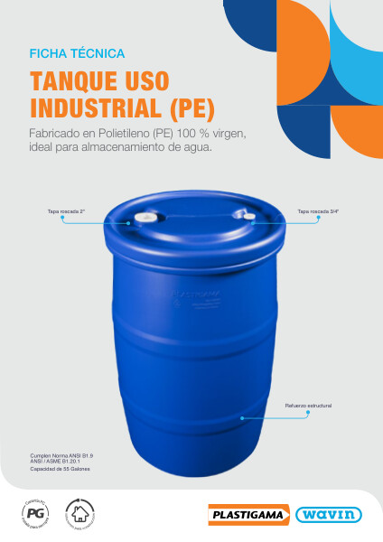 Ficha Técnica Tanque Uso Industrial