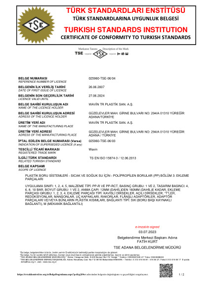 PPR Ek Parça TS EN ISO 15874-3 (27.06.2024)