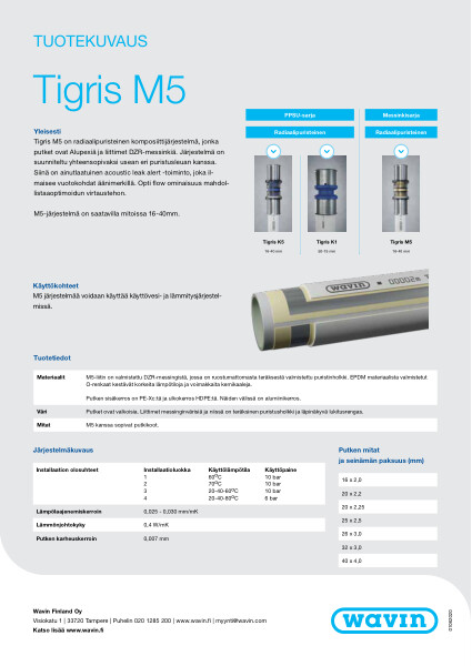 Esite - Tigris M5 (description text)