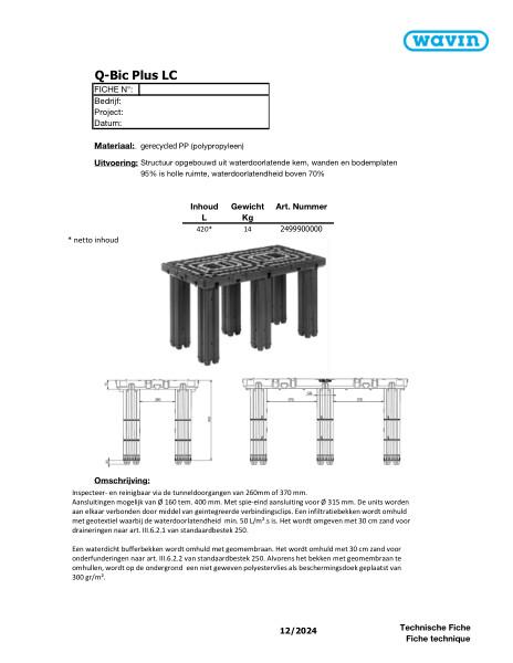 Technische fiche Q-Bic Plus LC