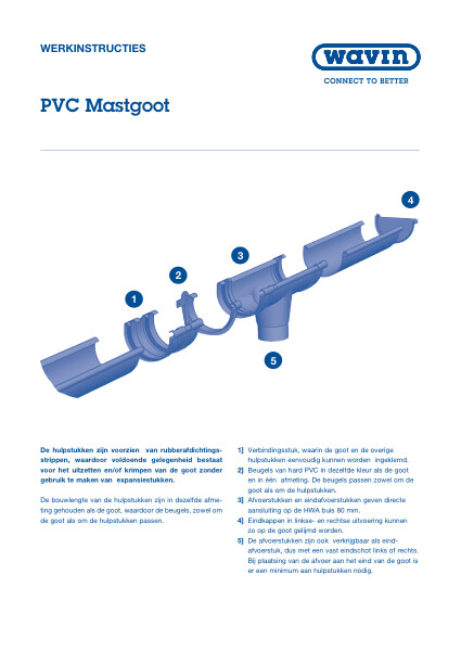 Werkinstructie PVC mastgoot