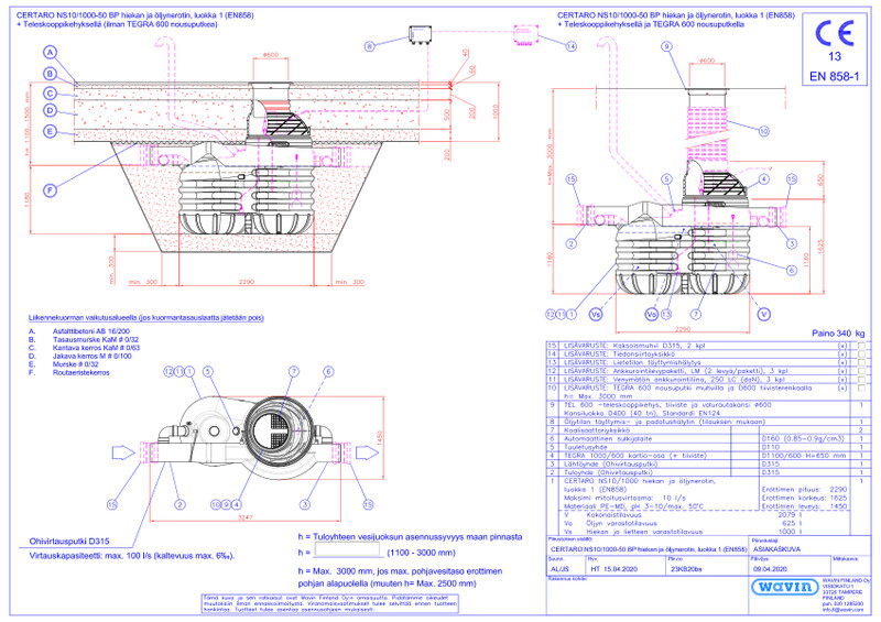 Tuotekuva - CERTARO NS10/1000-50 BP PDF