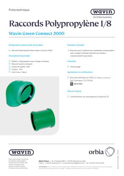 Fiche technique - Raccords Green Connect 2000