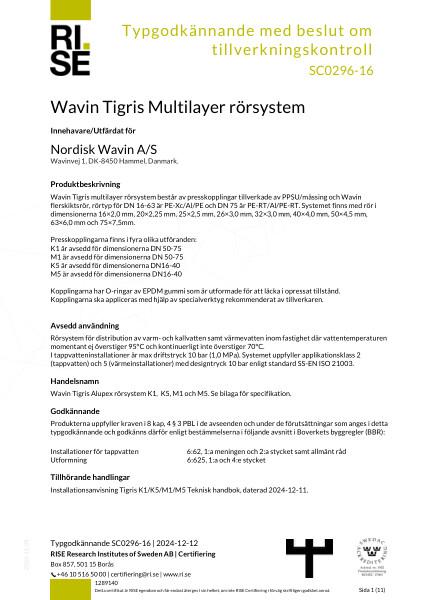 Rise Tigris Multilayer certifikat