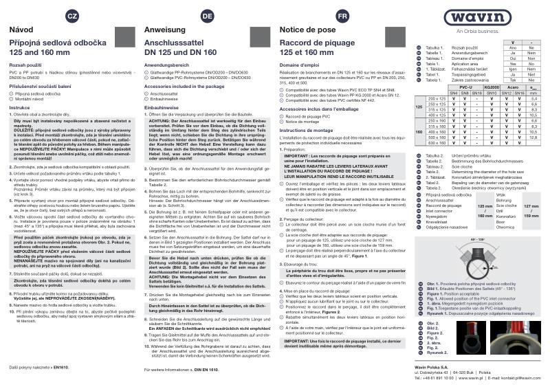 Odgałęzienie nasadowe_Kielich Wavin_Instrukcja montażu