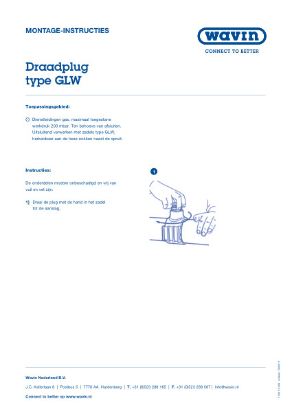 Montage-instructie draadplug type GLW