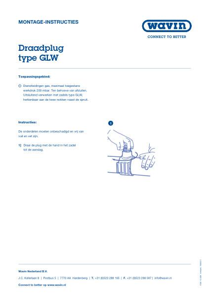 Montage-instructie draadplug type GLW
