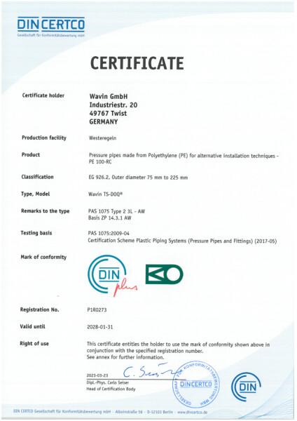 Wavin TS nuotekos DN75-225 II tipas P1R0273 en