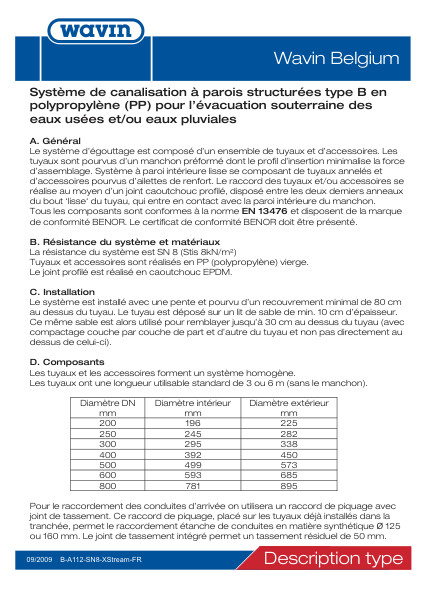 Description types SN8 XStream