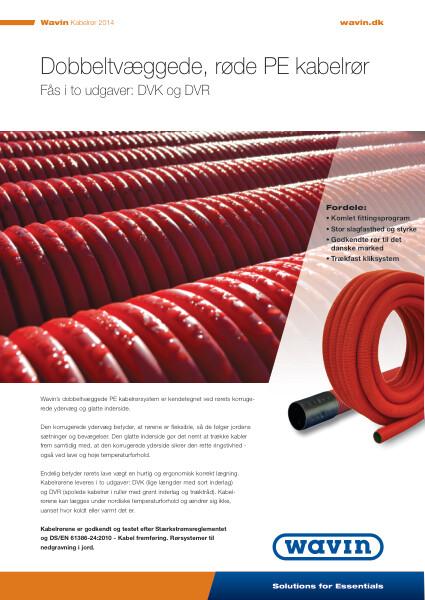 Dobbeltvæggede, røde PE kabelrør