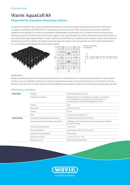 Datasheet Wavin AquaCell 85 FR