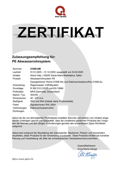 21006 QPLUS SM Zertifikat 2025 2029 WIT