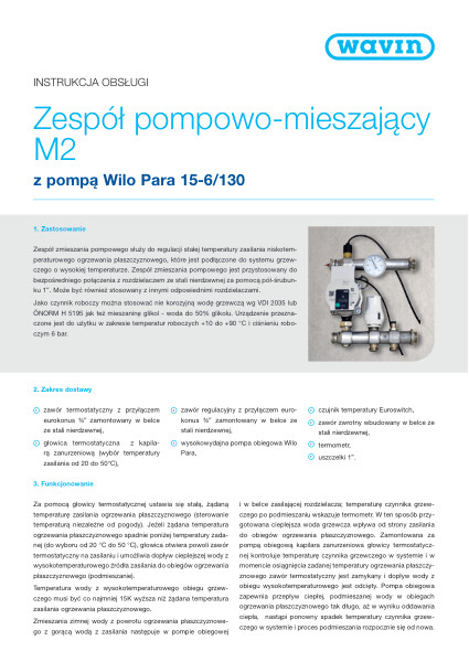 Instrukcja Obsługi Zespół Pompowo-Mieszający