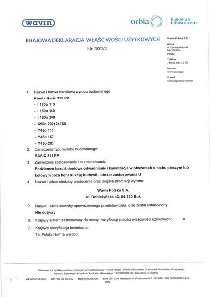 KDWU 302/2 Kinety Basic 315 PP