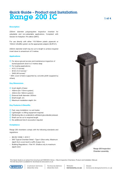 Quick Guide - Product and Installation - Range 200 IC