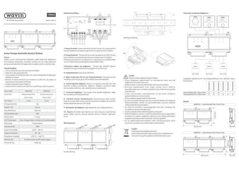 Wavin Arina Pompa Kontrollü Kontrol Ünitesi