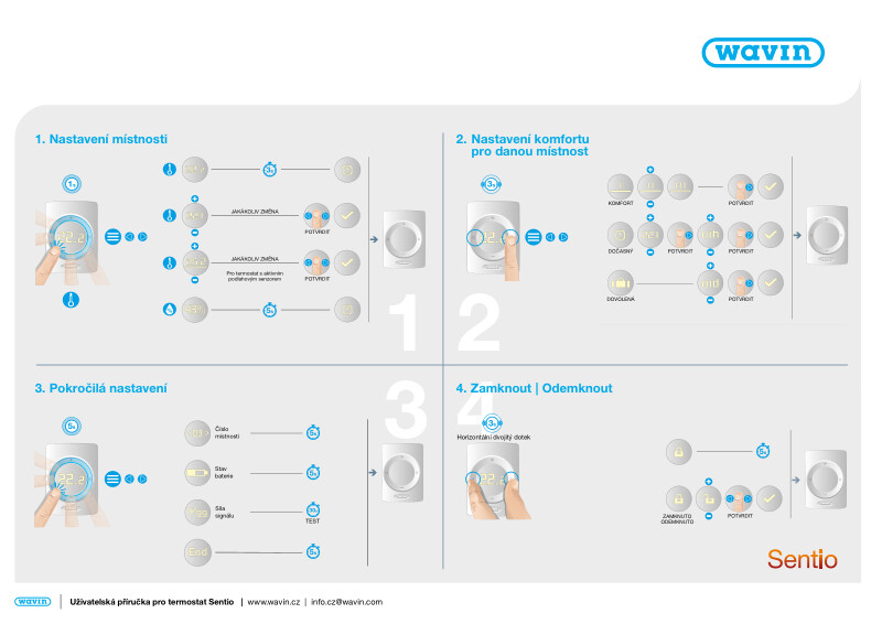 Uživatelský příručka pro Sentio Termostat