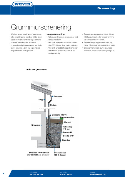 Produktblad Grunnmursdrenering (Okt 2013)