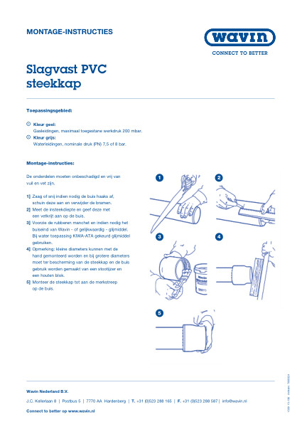 Montage-instructie slagvast PVC steekkap