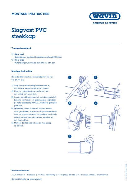 Montage-instructie slagvast PVC steekkap
