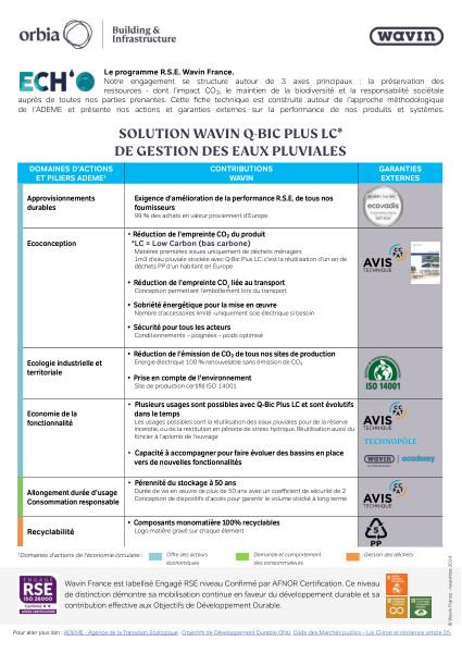 Fiche RSE - Q-BIC+ LC