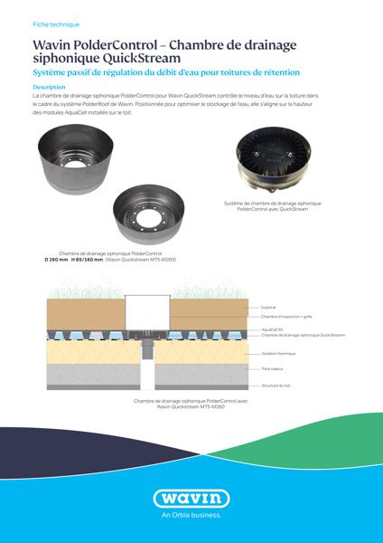 250909 Wavin Polder Control Siphonic Drain Chamber PDS sheet FR