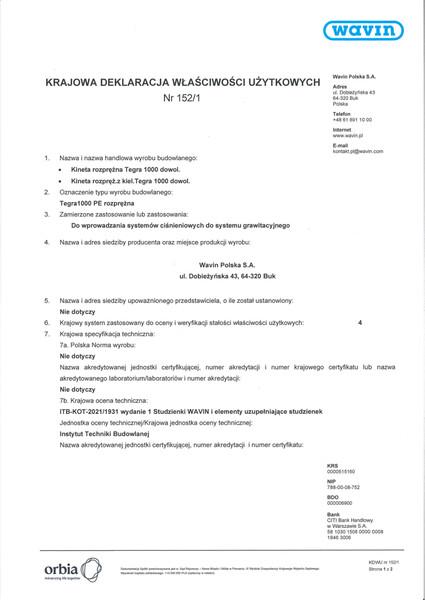 KDWU 152/1 Kineta rozprężna Tegra 1000