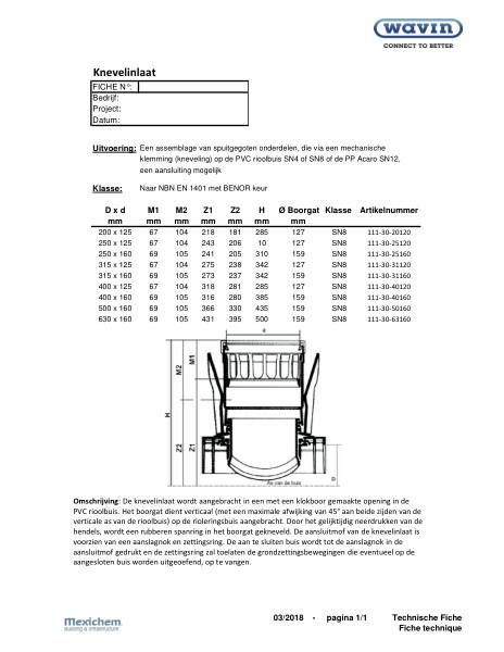 PVC knevelinlaat / PVC raccord de piquage