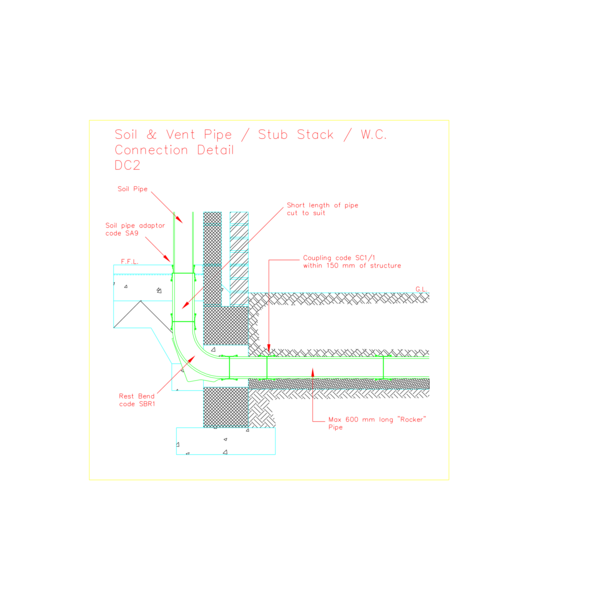 CAD - DC2 Soil & vent pipe