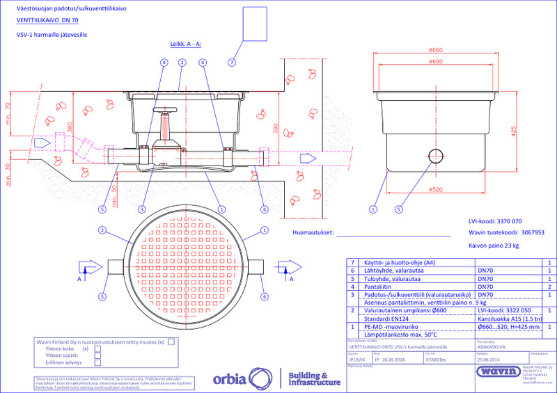 Tuotekuva - VENTTIILIKAIVO DN70 PDF