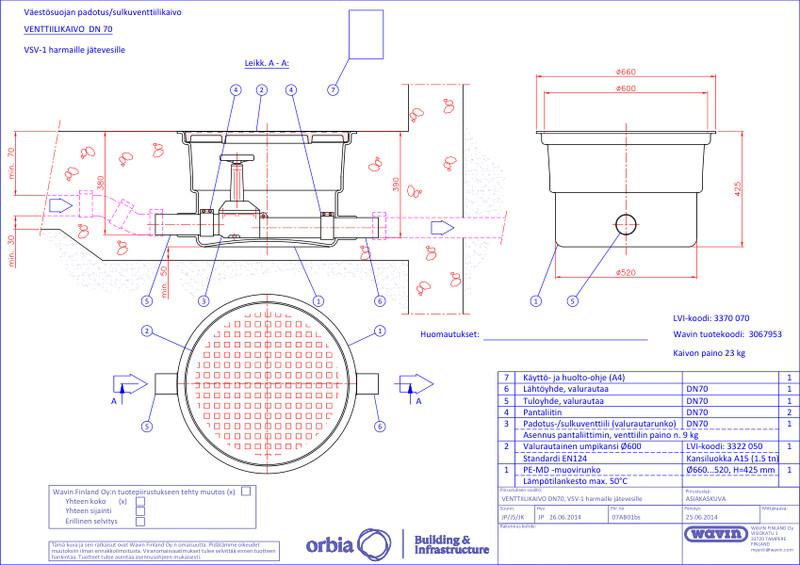 Tuotekuva - VENTTIILIKAIVO DN70 PDF