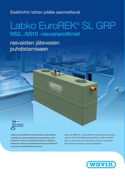 Wavin EuroREK SL NS2 – NS10 LM-rasvanerottimet 