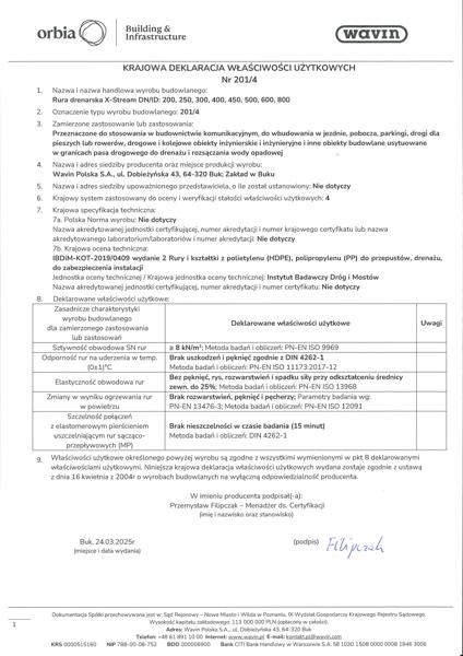 KDWU 201/4 Rura drenarskia Wavin X-Stream