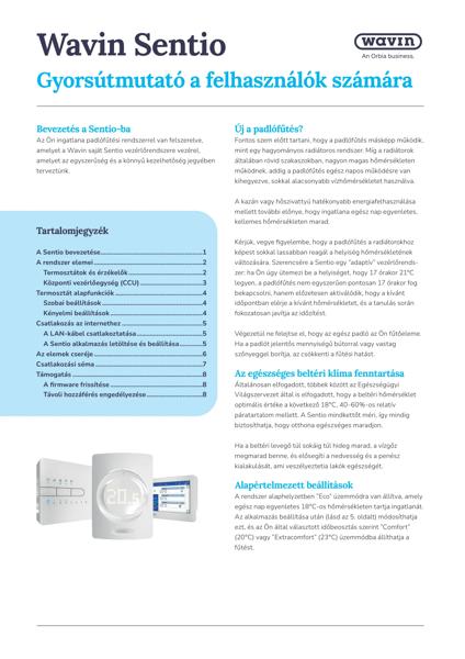 Sentio: Gyorsútmutató a felhasználók számára