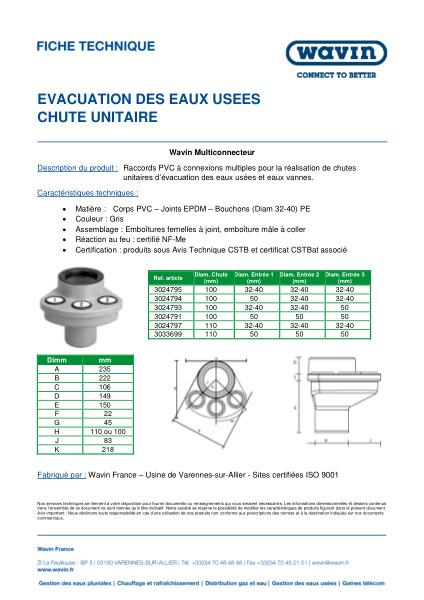 Fiche technique - Multiconnecteurs
