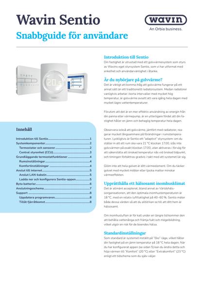 Sentio: Snabbguide för användare