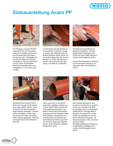 Wavin Acaro PP Montageanleitung