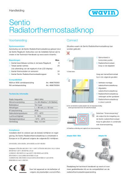 Handleiding Sentio Radiatorthermostaatknop WNL - FINAL